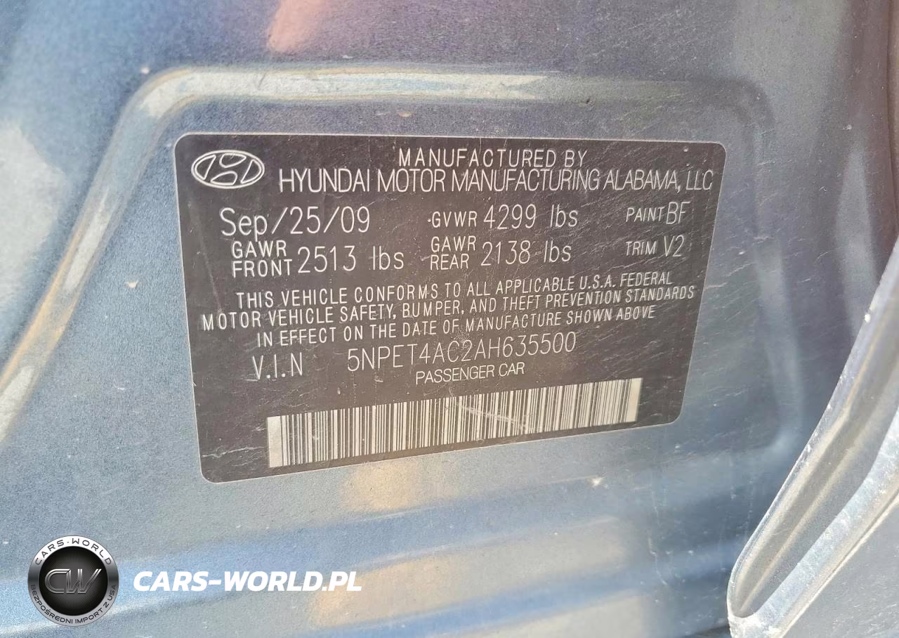 2010 Hyundai Sonata Gls VIN:5NPET4AC2AH635500 - 12