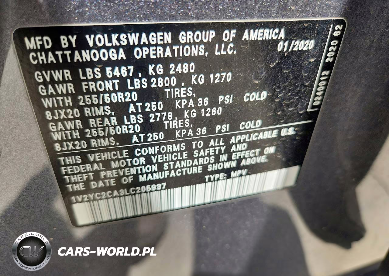 2020 Volkswagen Atlas Cross Sport Se VIN:1V2YC2CA3LC205937 - 13
