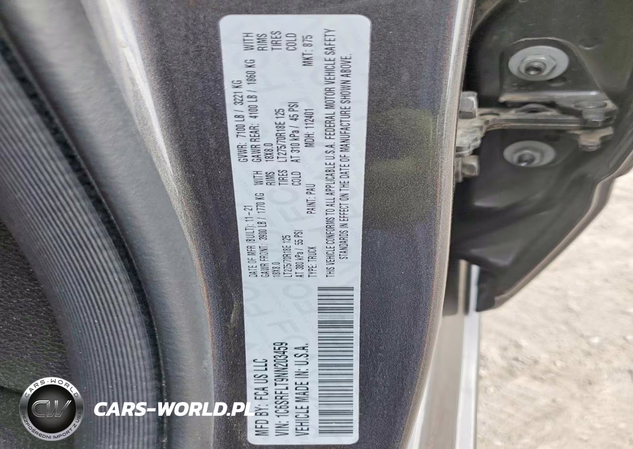 2022 Ram 1500 Rebel VIN:1C6SRFLT9NN203459 - 12