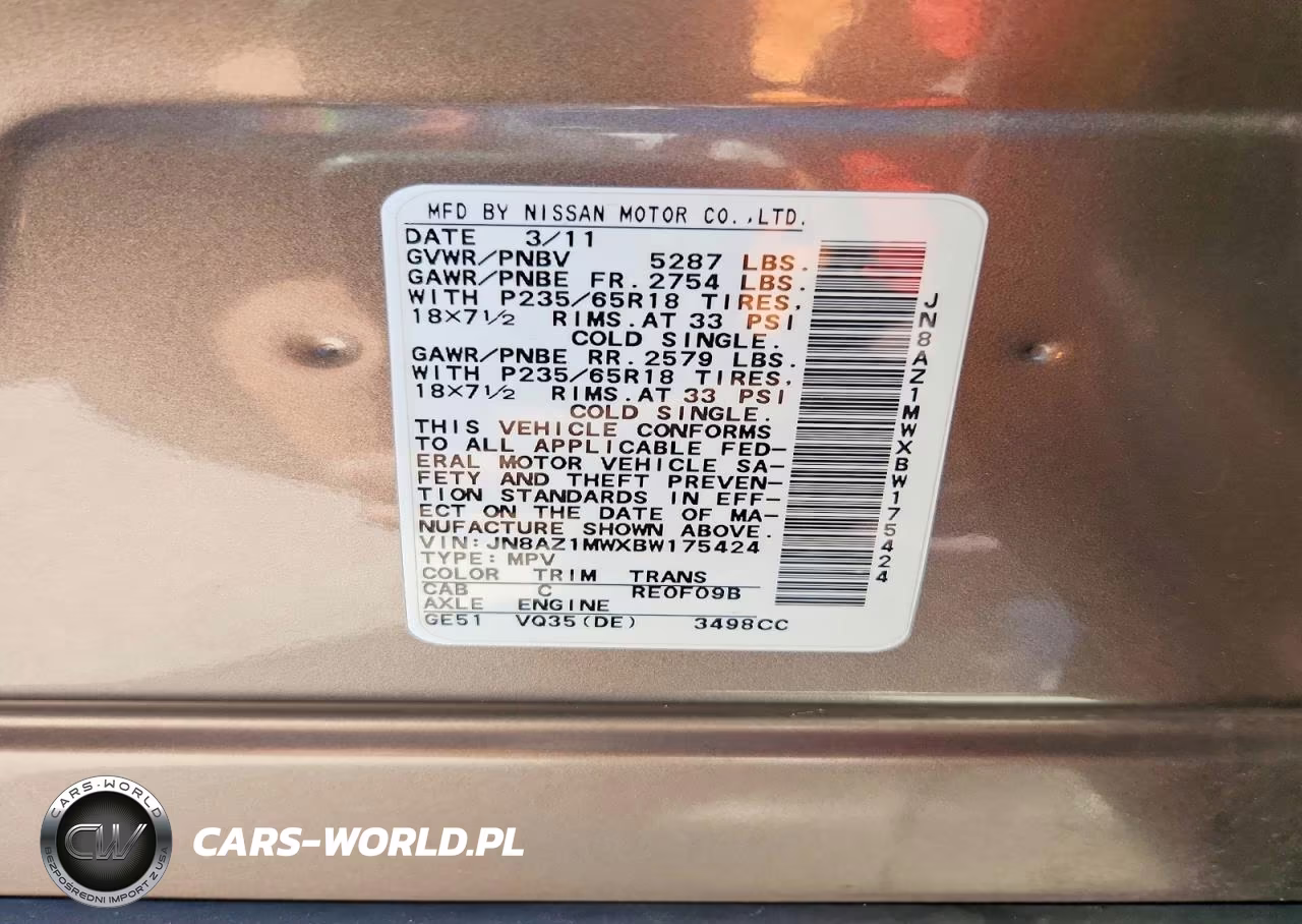 2011 Nissan Murano S VIN:JN8AZ1MWXBW175424 - 13
