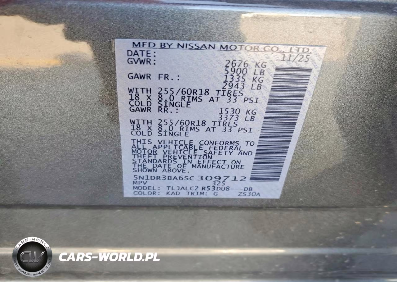 2025 Nissan Pathfinder Sv VIN:5N1DR3BA6SC309712 - 13