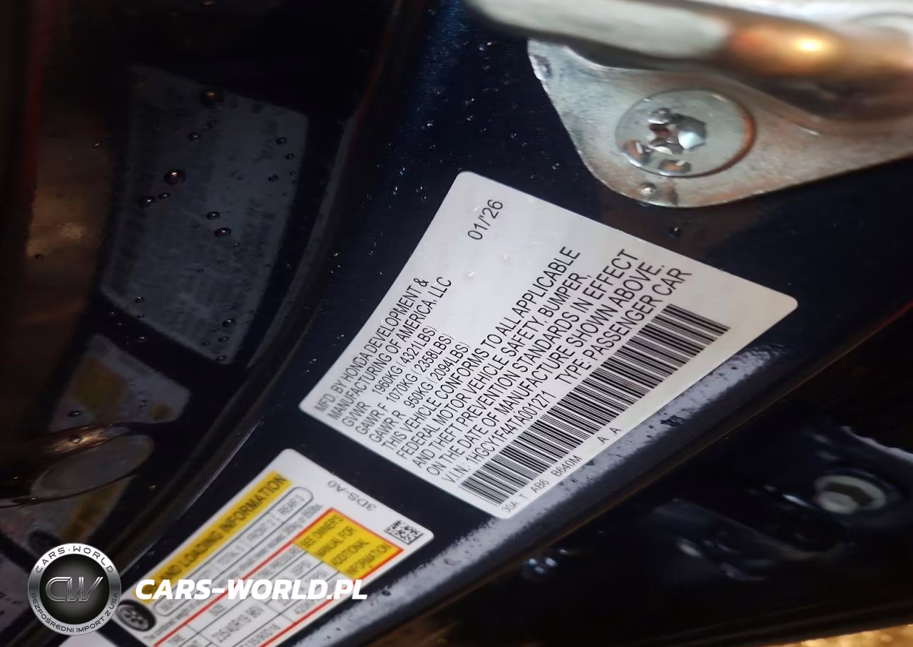 2026 Honda Accord Se VIN:1HGCY1F44TA001271 - 13