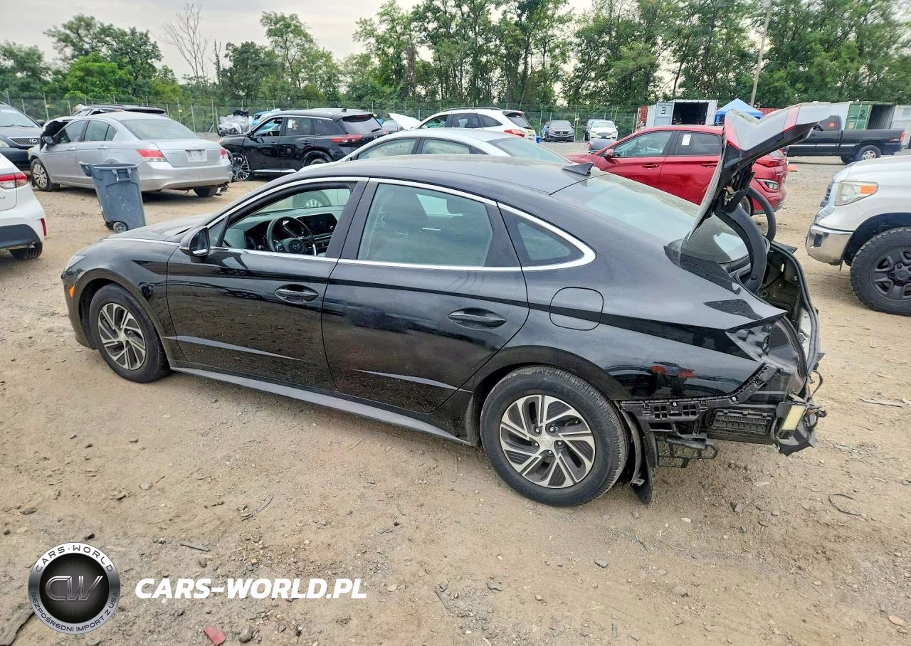 2021 Hyundai Sonata Hybrid Blue VIN:KMHL24JJ2MA027475 - 2