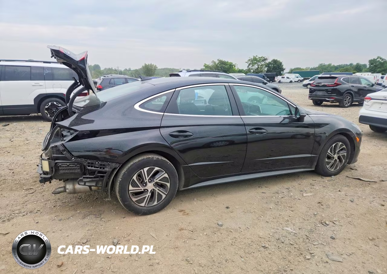 2021 Hyundai Sonata Hybrid Blue VIN:KMHL24JJ2MA027475 - 3
