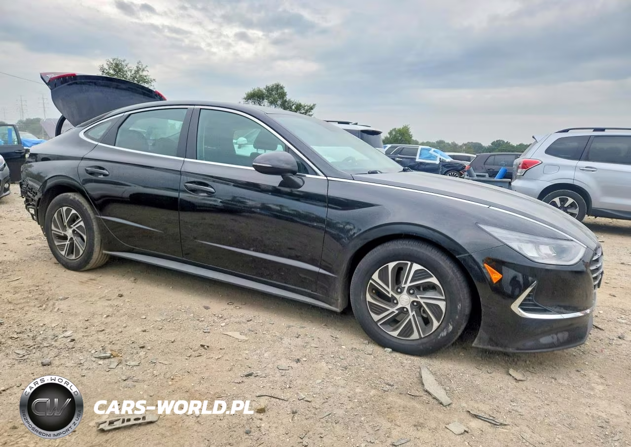 2021 Hyundai Sonata Hybrid Blue VIN:KMHL24JJ2MA027475 - 4