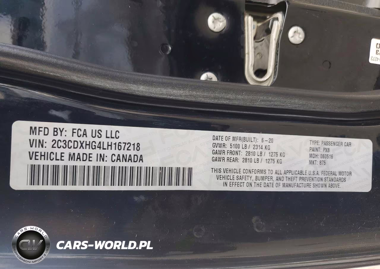 2020 Dodge Charger Gt VIN:2C3CDXHG4LH167218 - 12