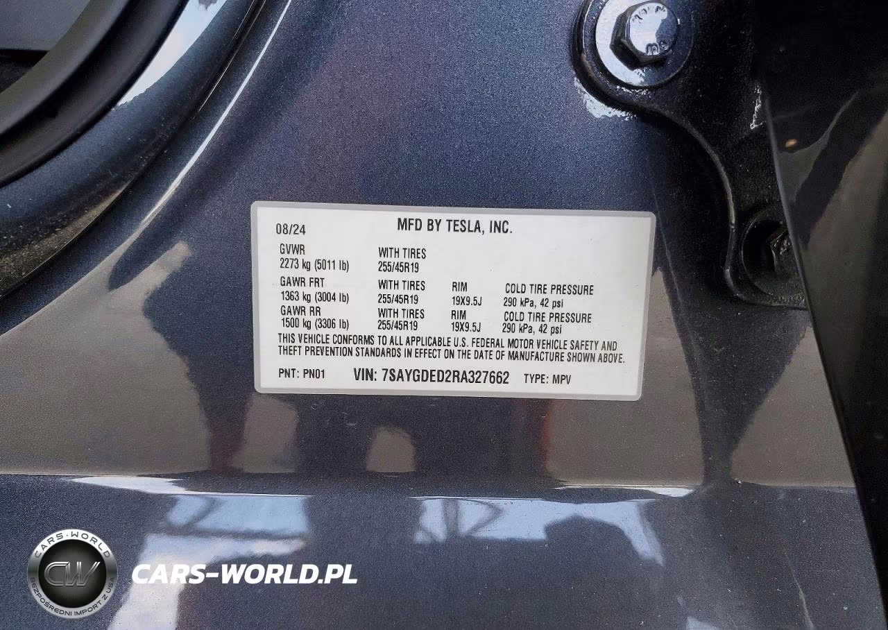 2024 Tesla Model Y VIN:7SAYGDED2RA327662 - 12