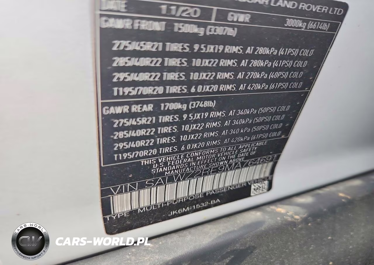 2021 Land Rover Range Rover Sport Svr VIN:SALWZ2RE9MA764691 - 13
