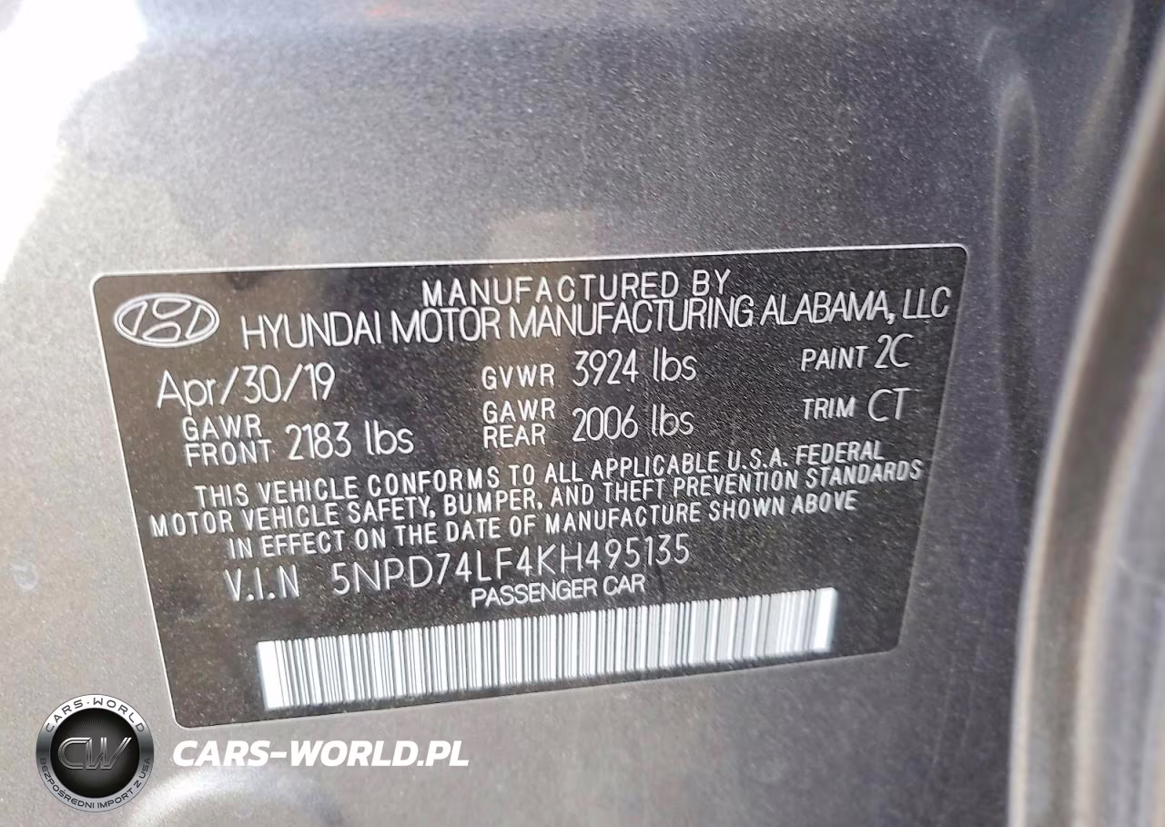 2019 Hyundai Elantra Se VIN:5NPD74LF4KH495135 - 13