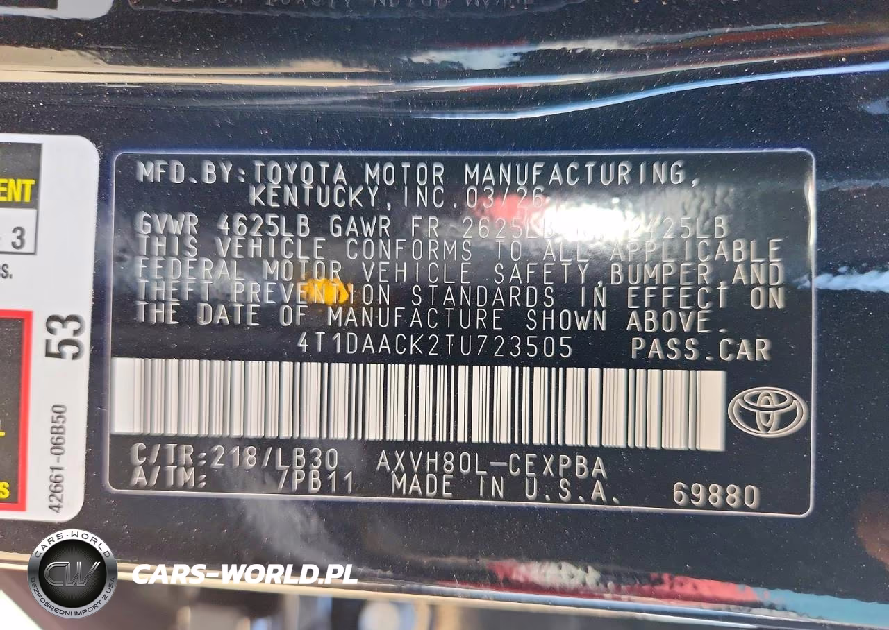 2026 Toyota Camry Xse VIN:4T1DAACK2TU723505 - 12
