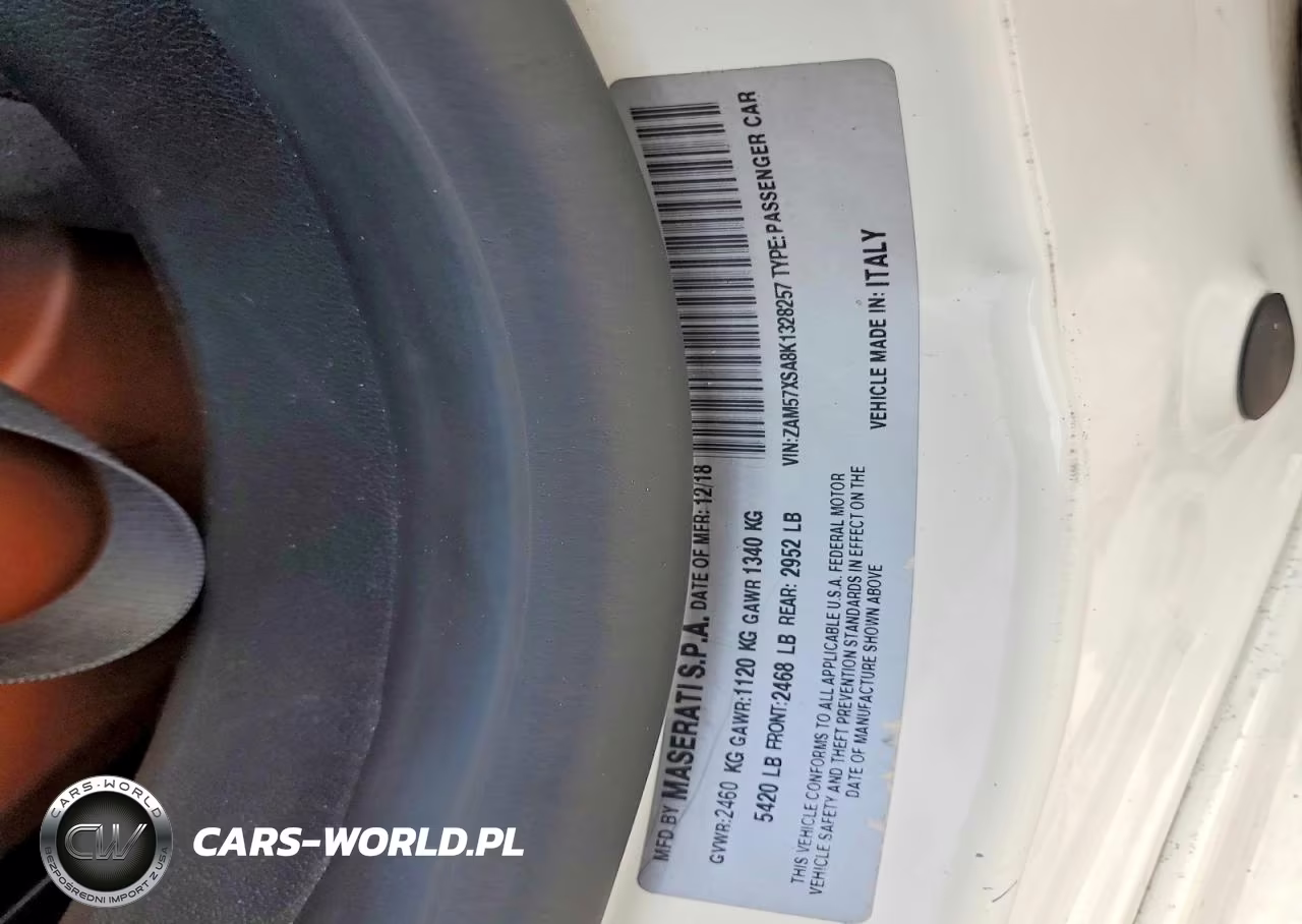 2019 Maserati Ghibli VIN:ZAM57XSA8K1328257 - 12