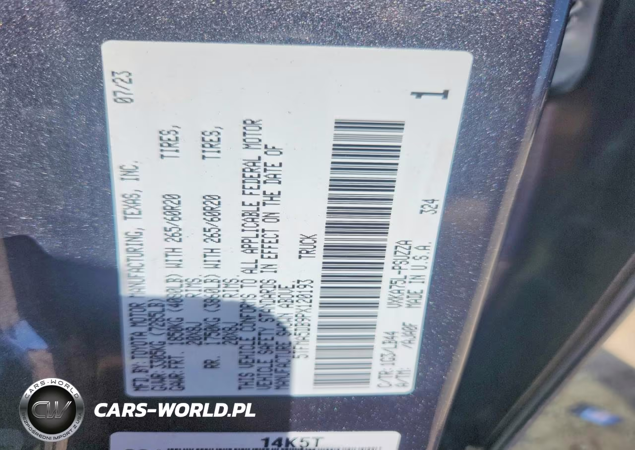 2023 Toyota Tundra 1794 Edition VIN:5TFMA5DB9PX120193 - 12