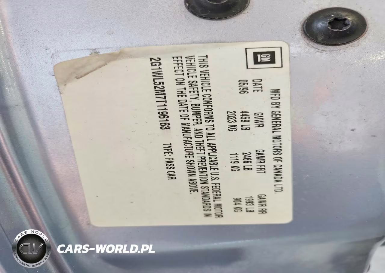 1996 Chevrolet Lumina VIN:2G1WL52M7T1196163 - 12