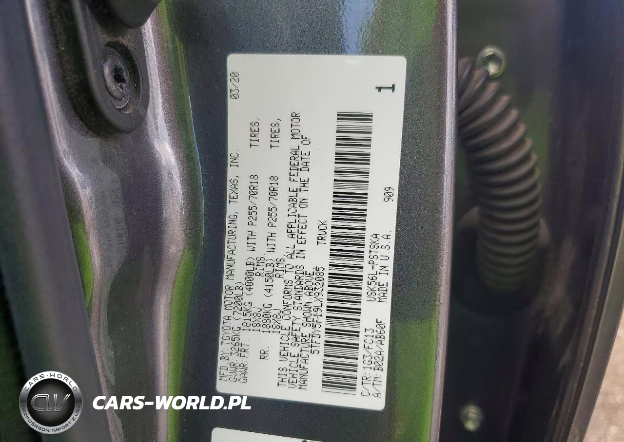 2020 Toyota Tundra Sr5 VIN:5TFDY5F19LX932085 - 12