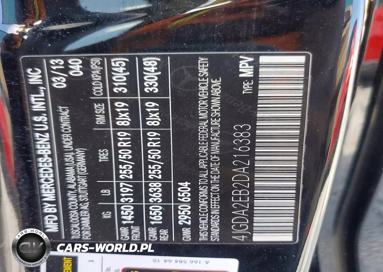 2013 Mercedes-Benz Ml 350 Bluetec VIN:4JGDA2EB2DA216383 - 13