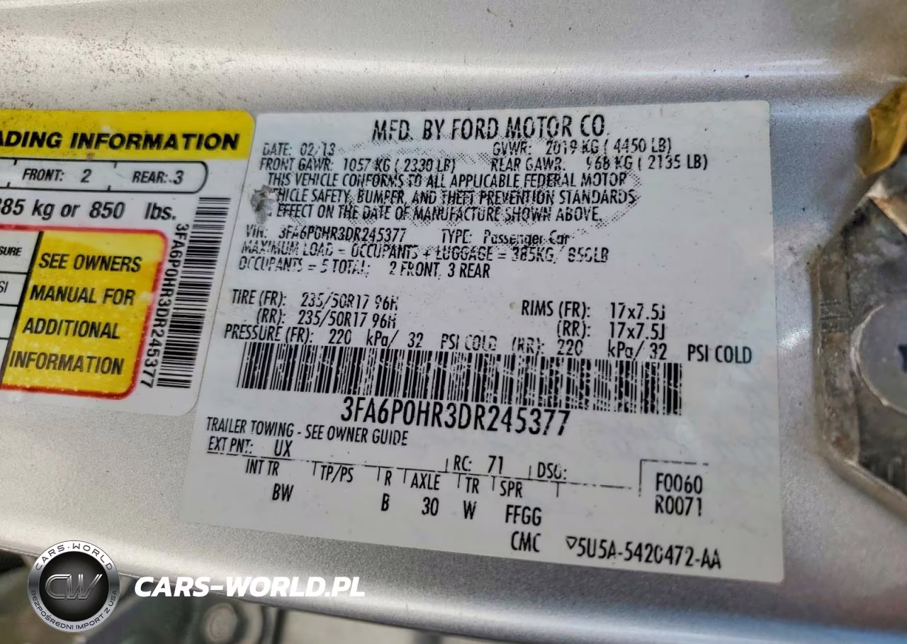 2013 Ford Fusion Se VIN:3FA6P0HR3DR245377 - 12