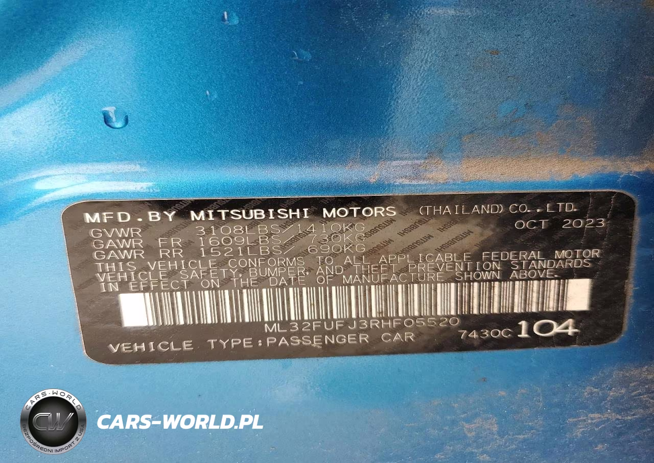 2024 Mitsubishi Mirage G4 Es VIN:ML32FUFJ3RHF05520 - 12