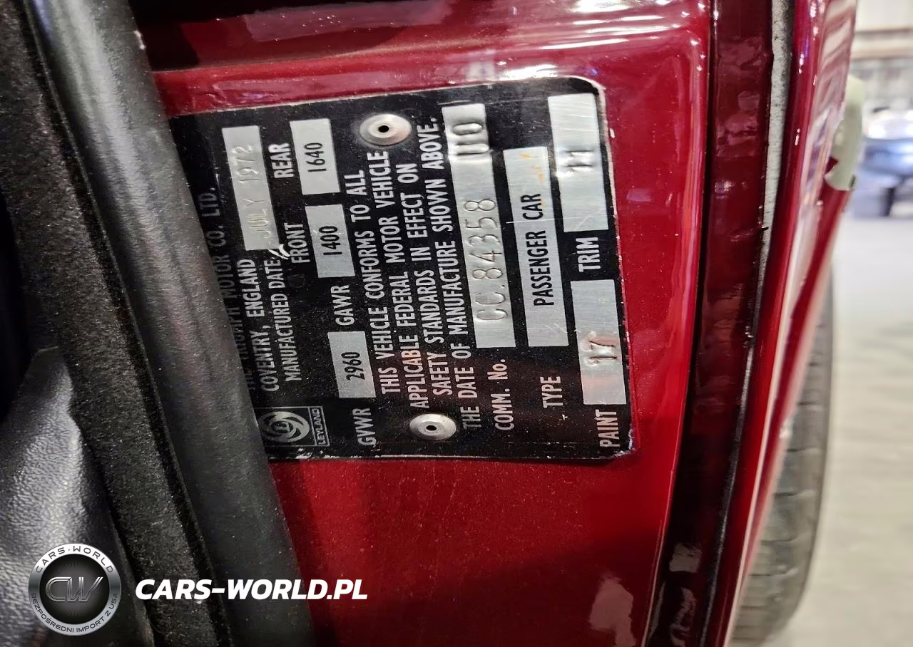 1972 Triumph Car Uk VIN:CC84358U0 - 12