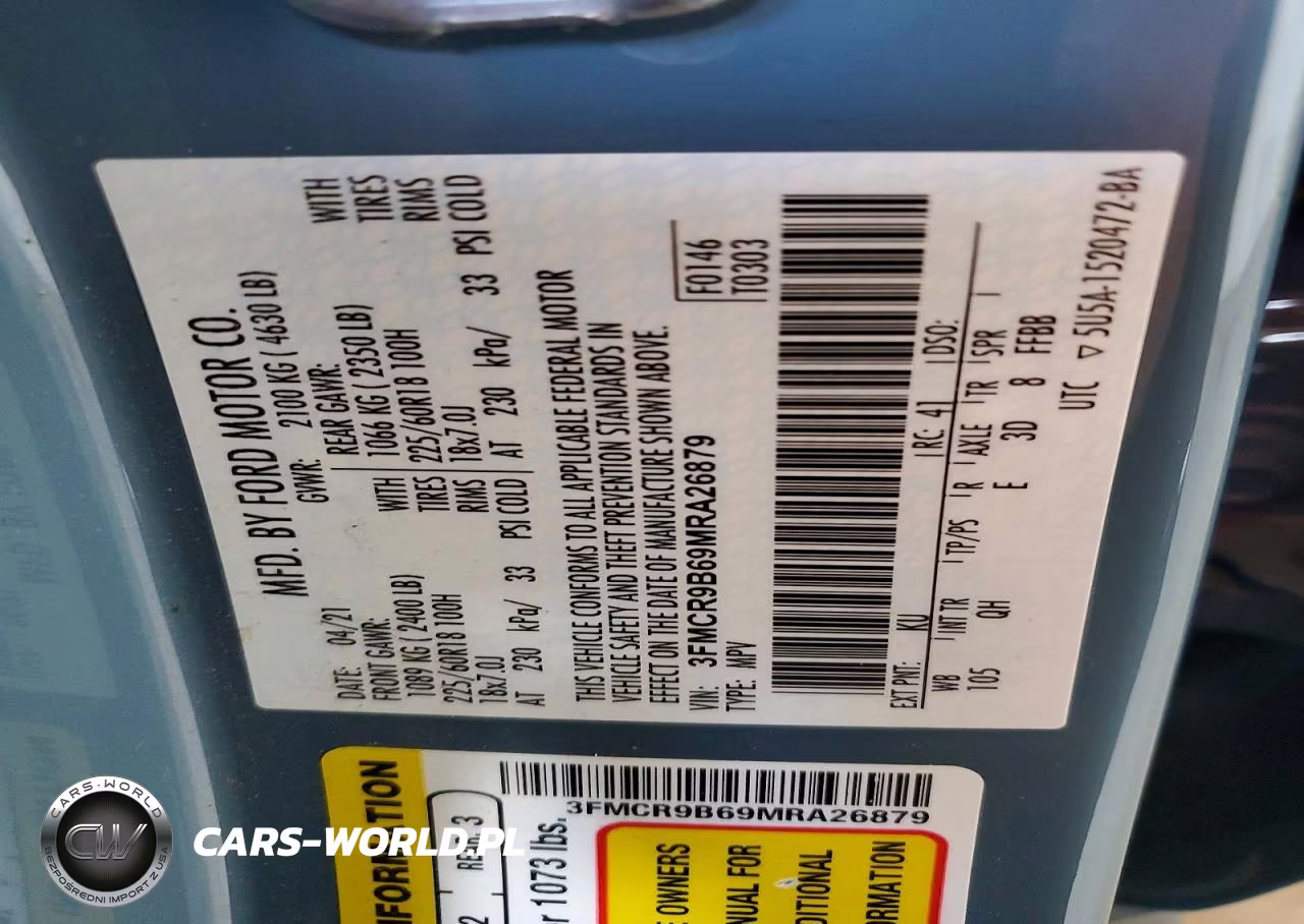 2021 Ford Bronco Sport Big Bend VIN:3FMCR9B69MRA26879 - 13