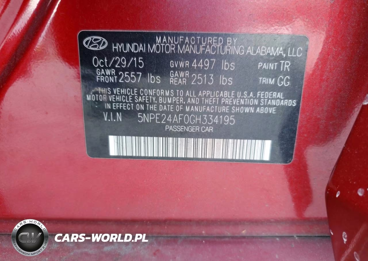 2016 Hyundai Sonata Se VIN:5NPE24AF0GH334195 - 12