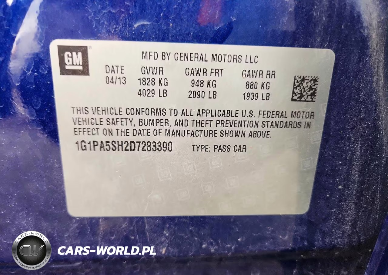 2013 Chevrolet Cruze Ls VIN:1G1PA5SH2D7283390 - 12