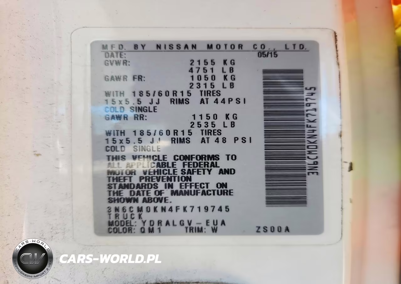 2015 Nissan Nv200 Delivery Van VIN:3N6CM0KN4FK719745 - 14