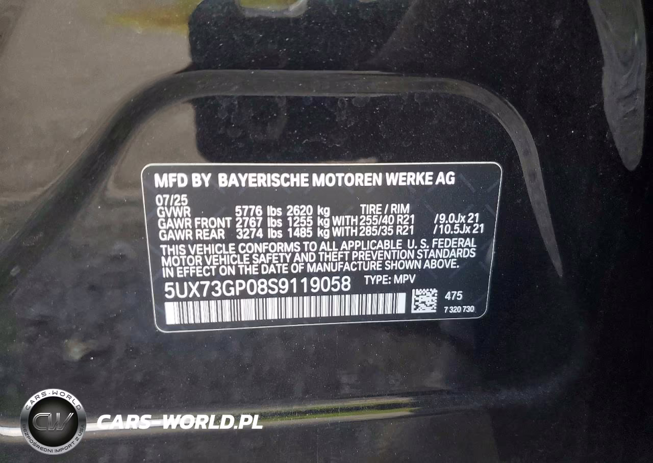 2025 BMW X3 M50 VIN:5UX73GP08S9119058 - 14