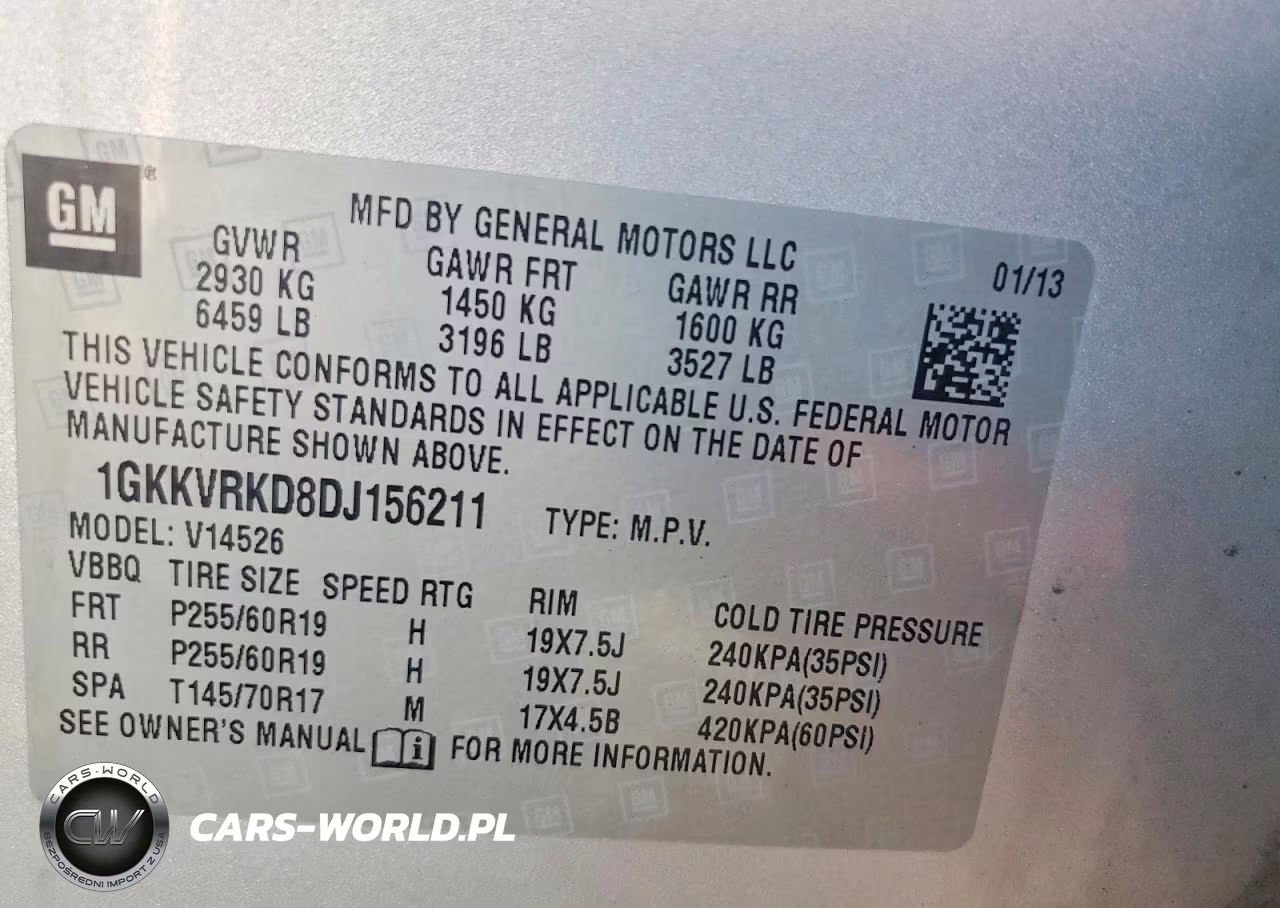 2013 GMC Acadia Slt-1 VIN:1GKKVRKD8DJ156211 - 13