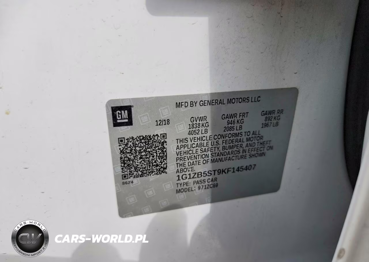 2019 Chevrolet Malibu Ls VIN:1G1ZB5ST9KF145407 - 12