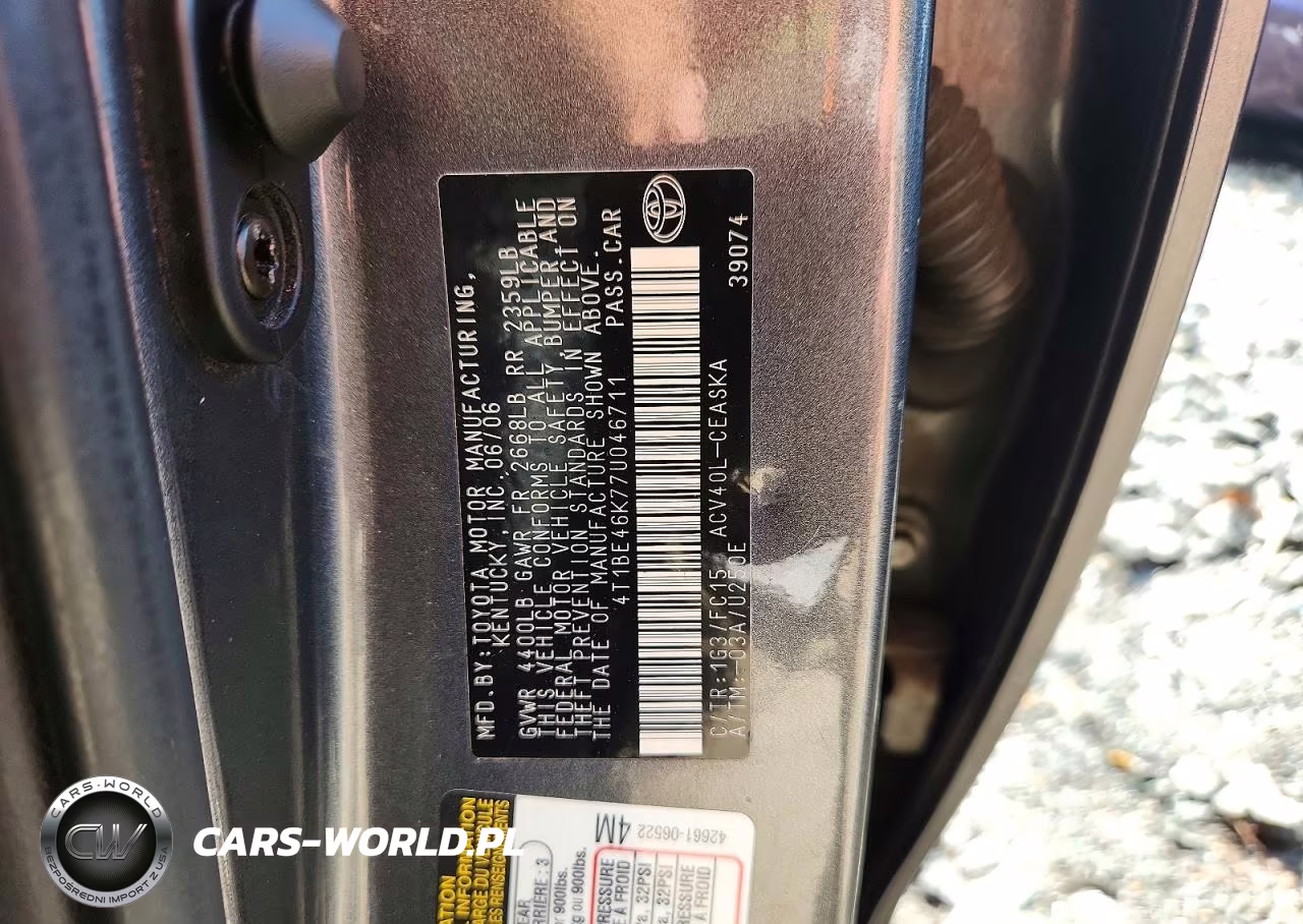 2007 Toyota Camry Se VIN:4T1BE46K77U046711 - 12
