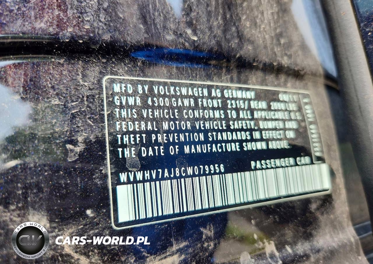 2012 Volkswagen Gti VIN:WVWHV7AJ8CW079956 - 13
