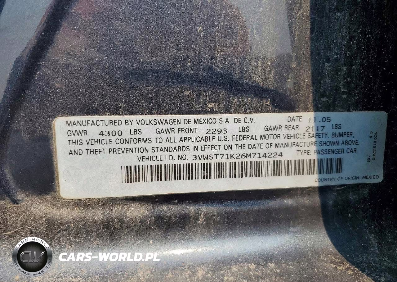 2006 Volkswagen Jetta Tdi Option Package 1 VIN:3VWST71K26M714224 - 12