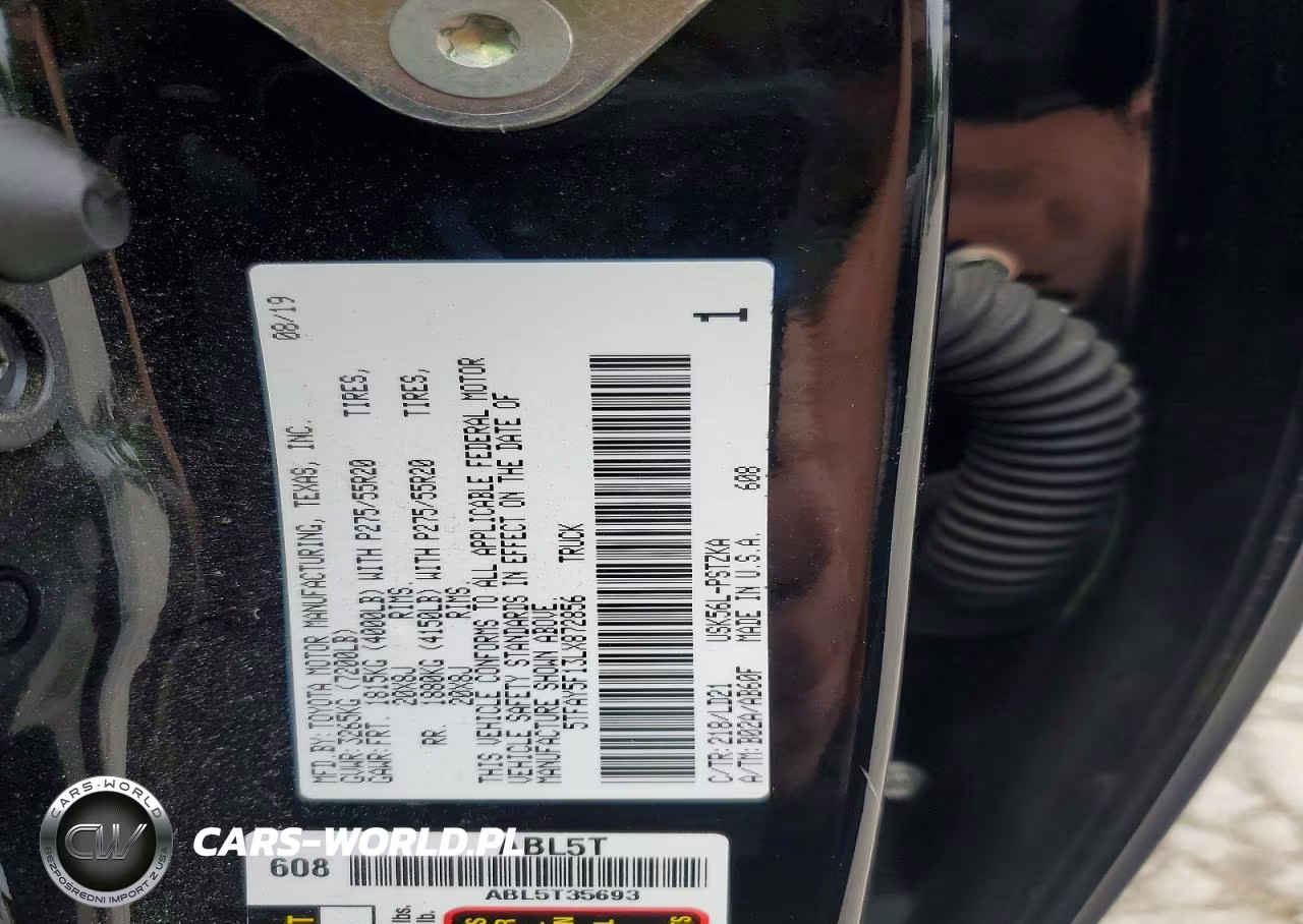 2020 Toyota Tundra 1794 Edition VIN:5TFAY5F13LX872856 - 12