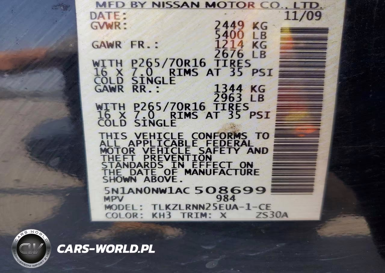 2010 Nissan Xterra X VIN:5N1AN0NW1AC508699 - 13