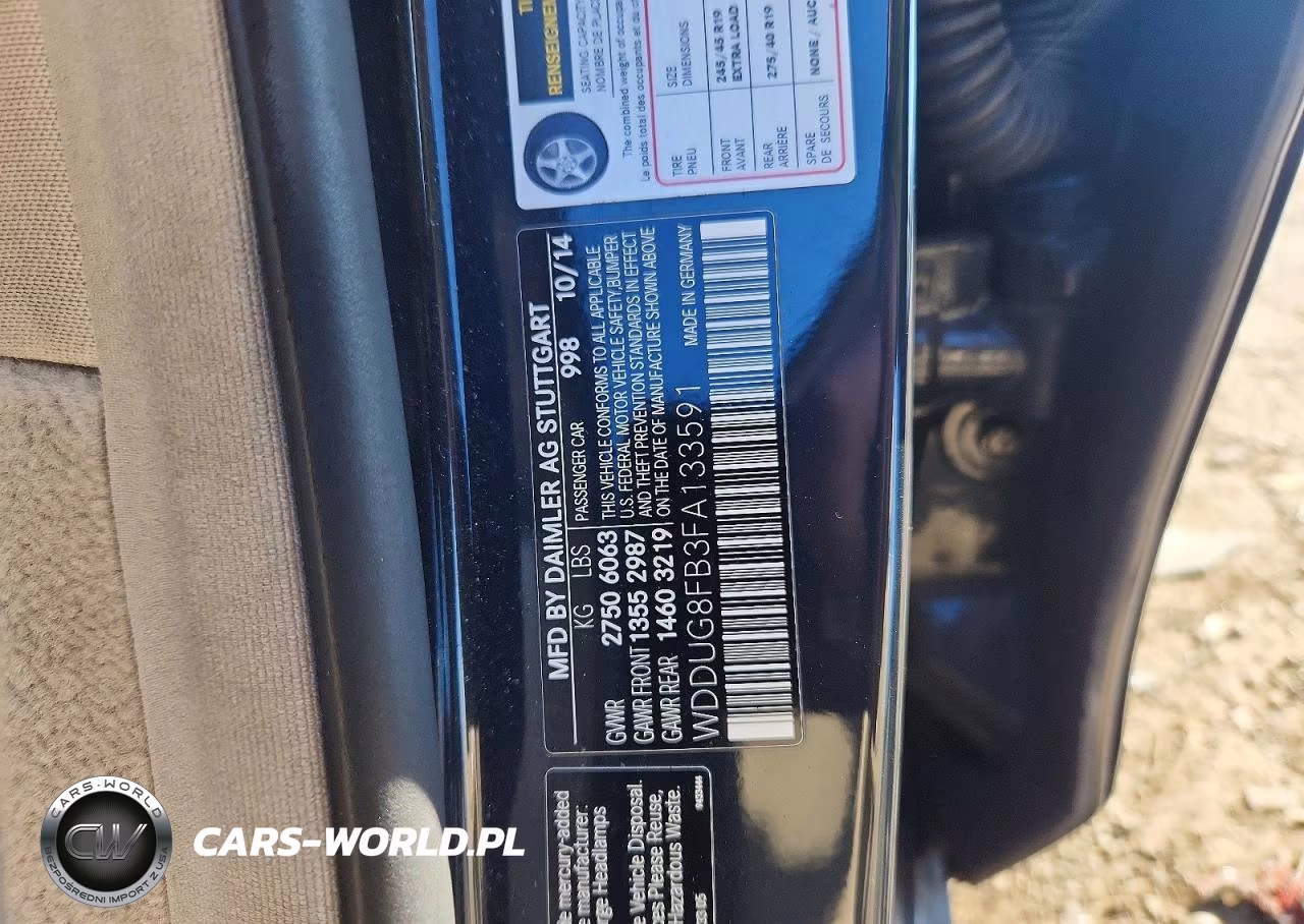 2015 Mercedes-Benz S 550 4Matic VIN:WDDUG8FB3FA133591 - 12