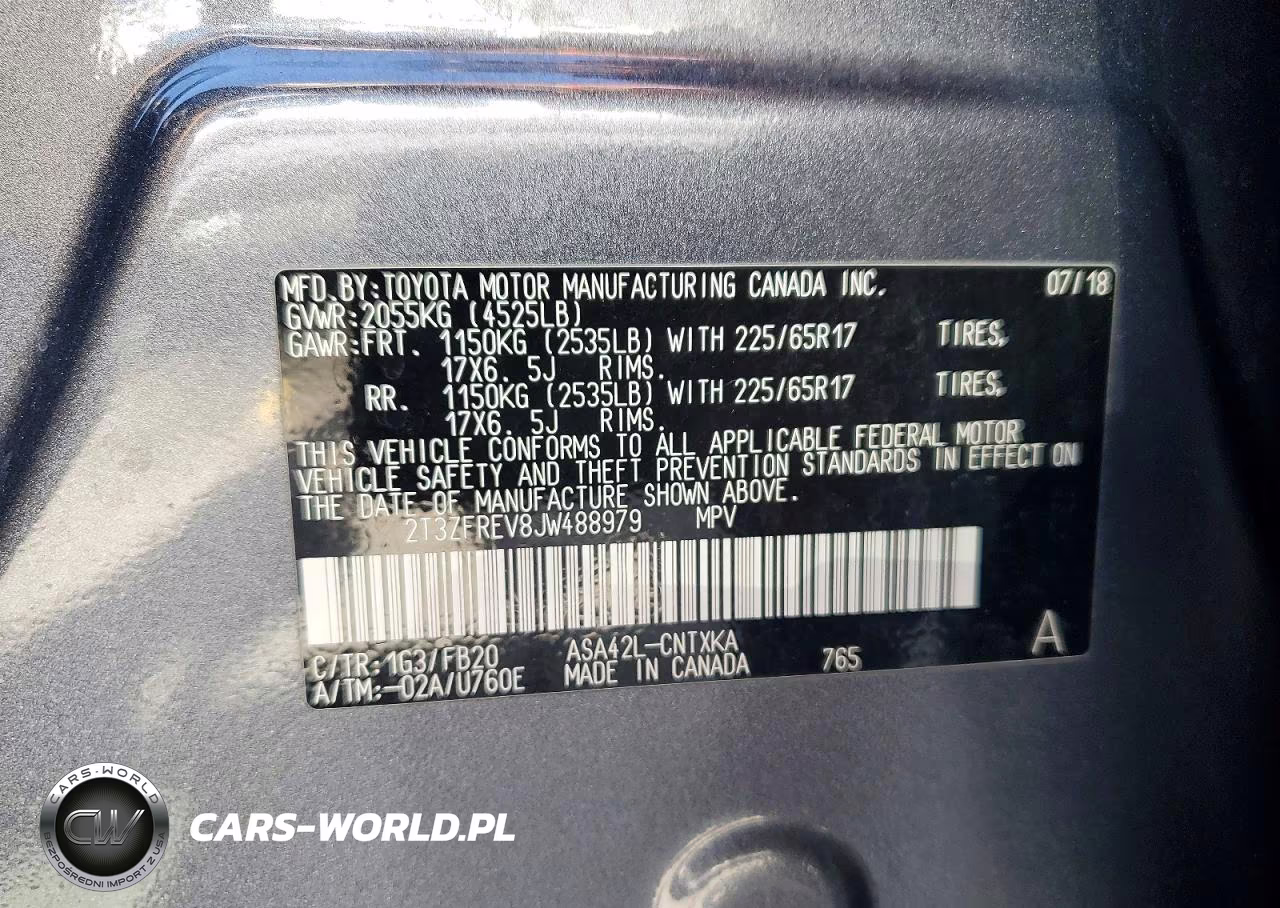 2018 Toyota Rav4 Le VIN:2T3ZFREV8JW488979 - 12