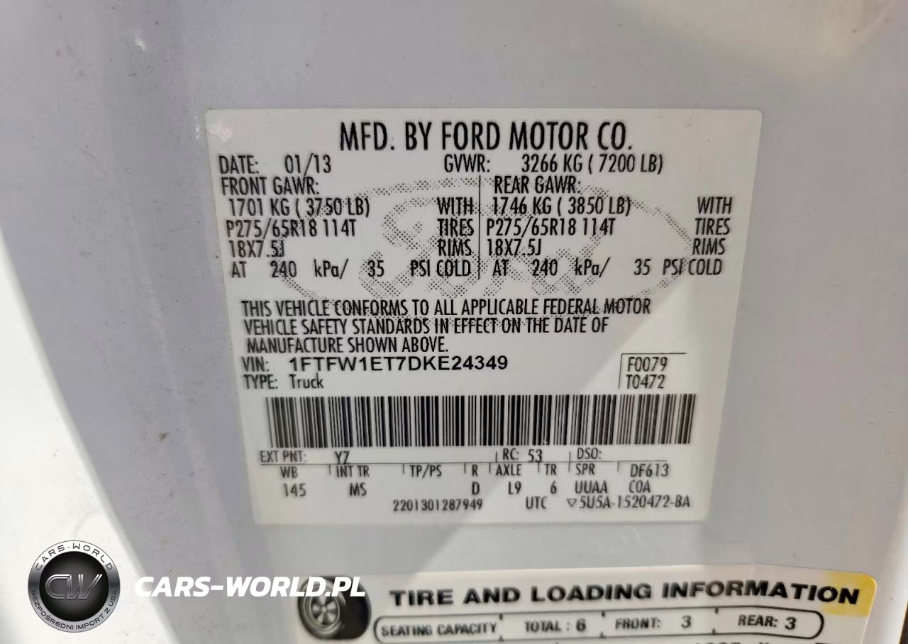 2013 Ford F150 Supercrew VIN:1FTFW1ET7DKE24349 - 12