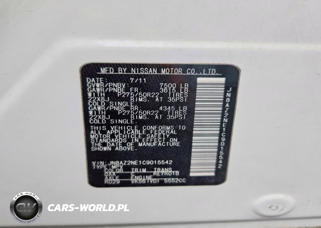 2012 Infiniti Qx56 VIN:JN8AZ2NE1C9015542 - 14