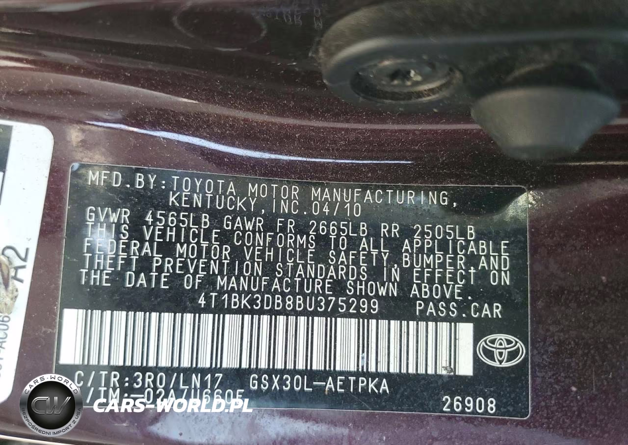 2011 Toyota Avalon Limited VIN:4T1BK3DB8BU375299 - 12