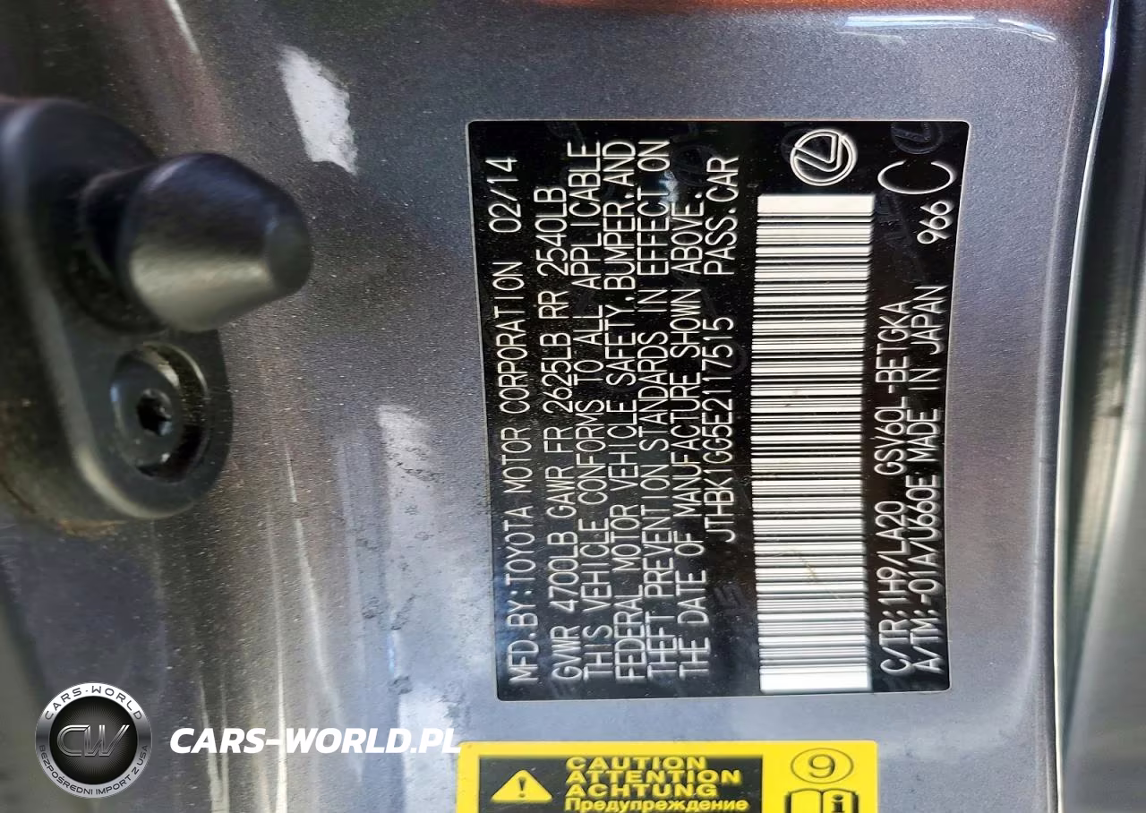 2014 Lexus Es 350 VIN:JTHBK1GG5E2117515 - 12