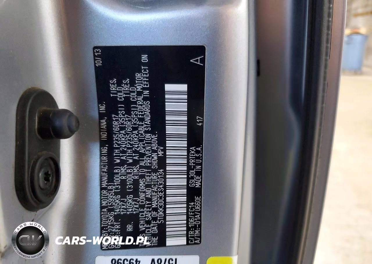 2014 Toyota Sienna Le VIN:5TDKK3DC3ES430134 - 14