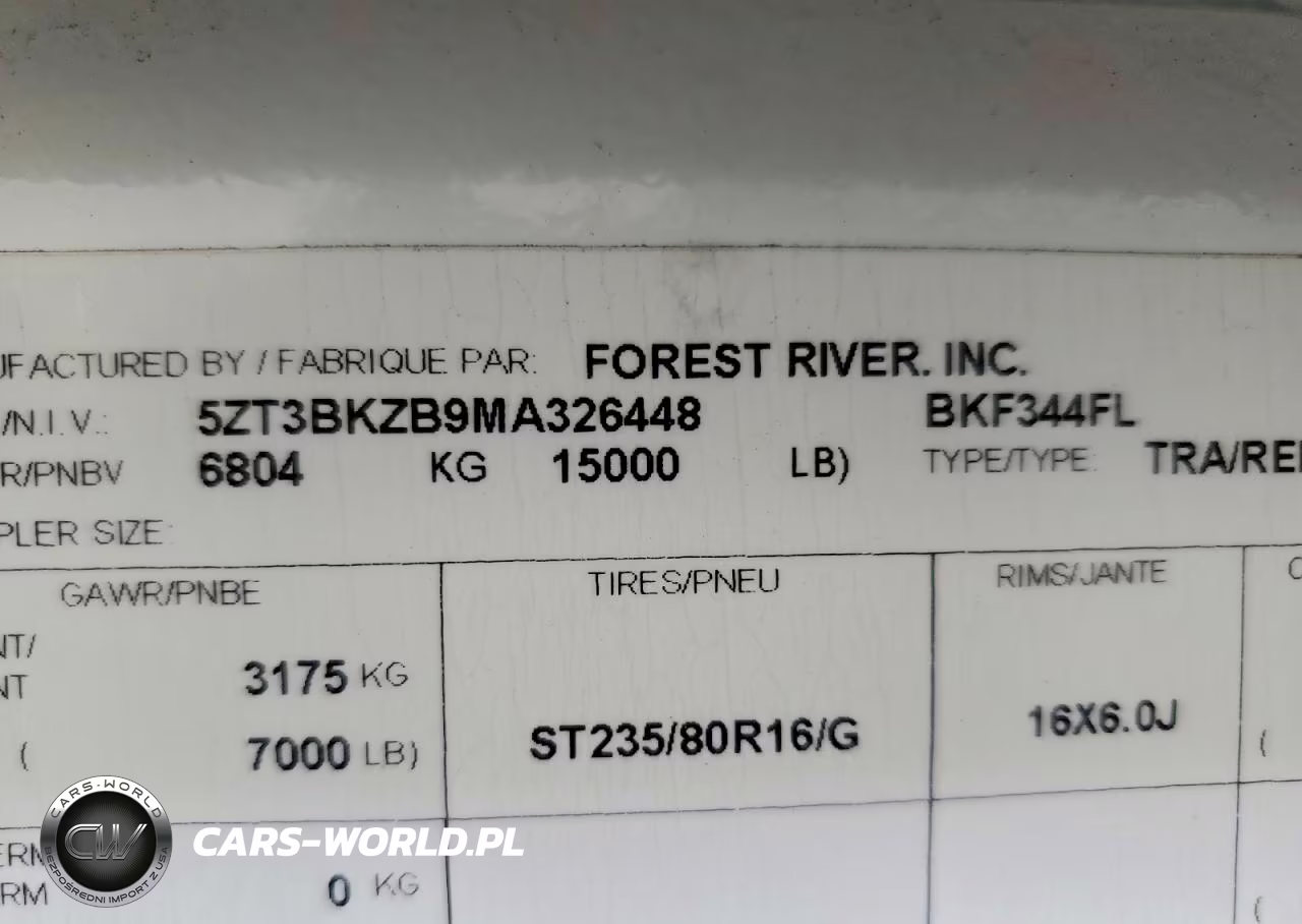 2021 Forest River Brookstone Camper VIN:5ZT3BKZB9MA326448 - 8