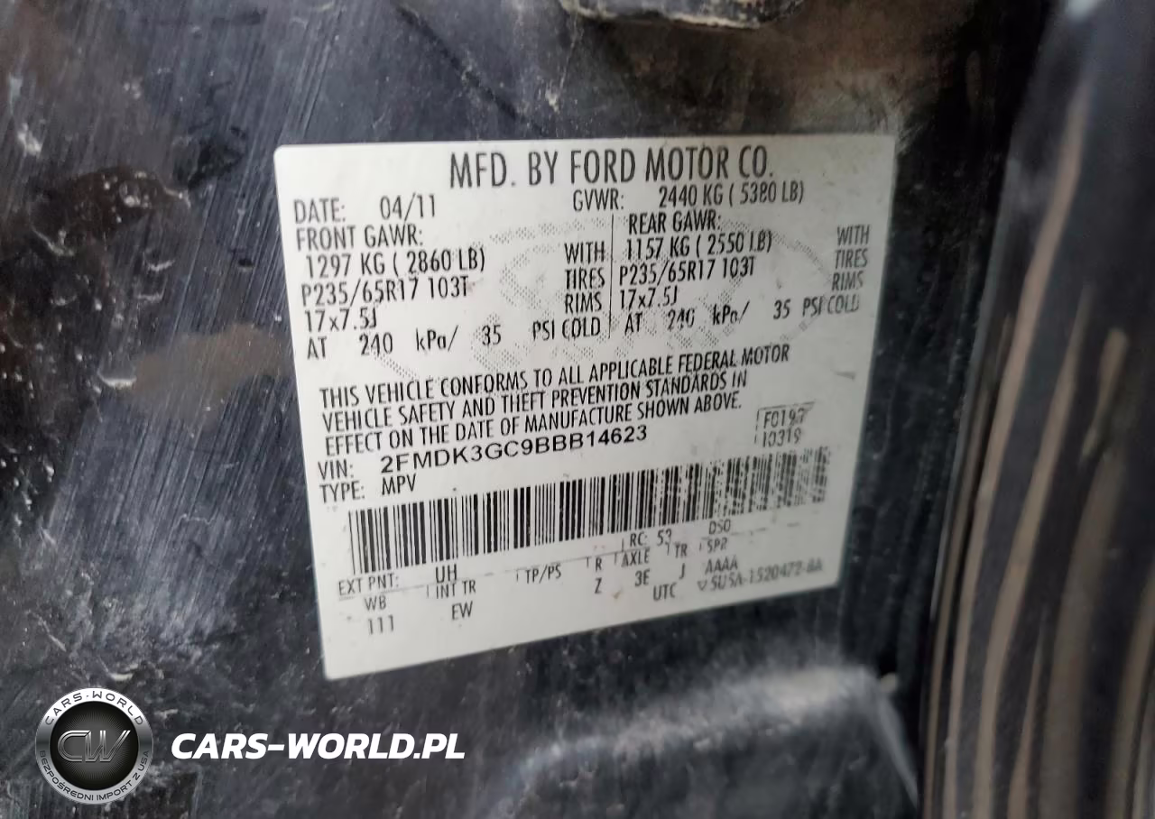 2011 Ford Edge Se VIN:2FMDK3GC9BBB14623 - 13