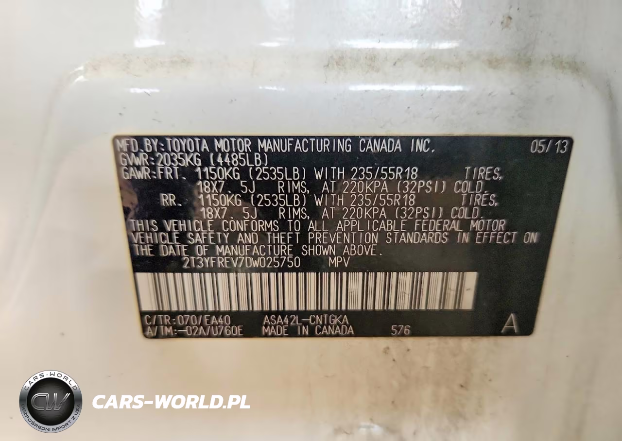 2013 Toyota Rav4 Limited VIN:2T3YFREV7DW025750 - 13