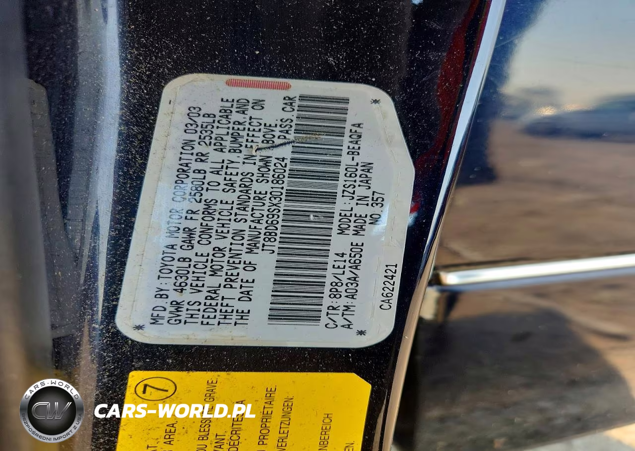 2003 Lexus Gs 300 VIN:JT8BD69SX30186024 - 12