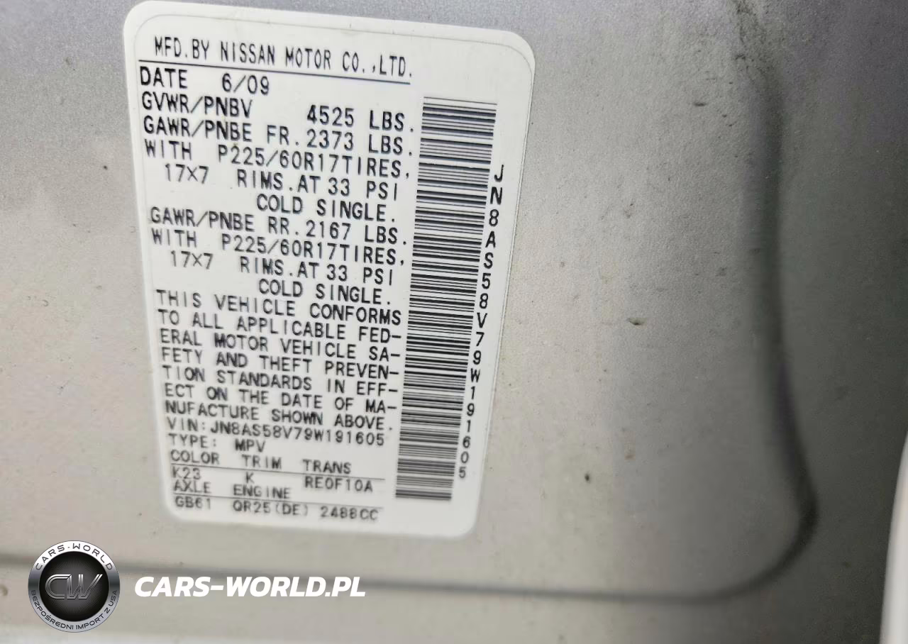 2009 Nissan Rogue S VIN:JN8AS58V79W191605 - 13