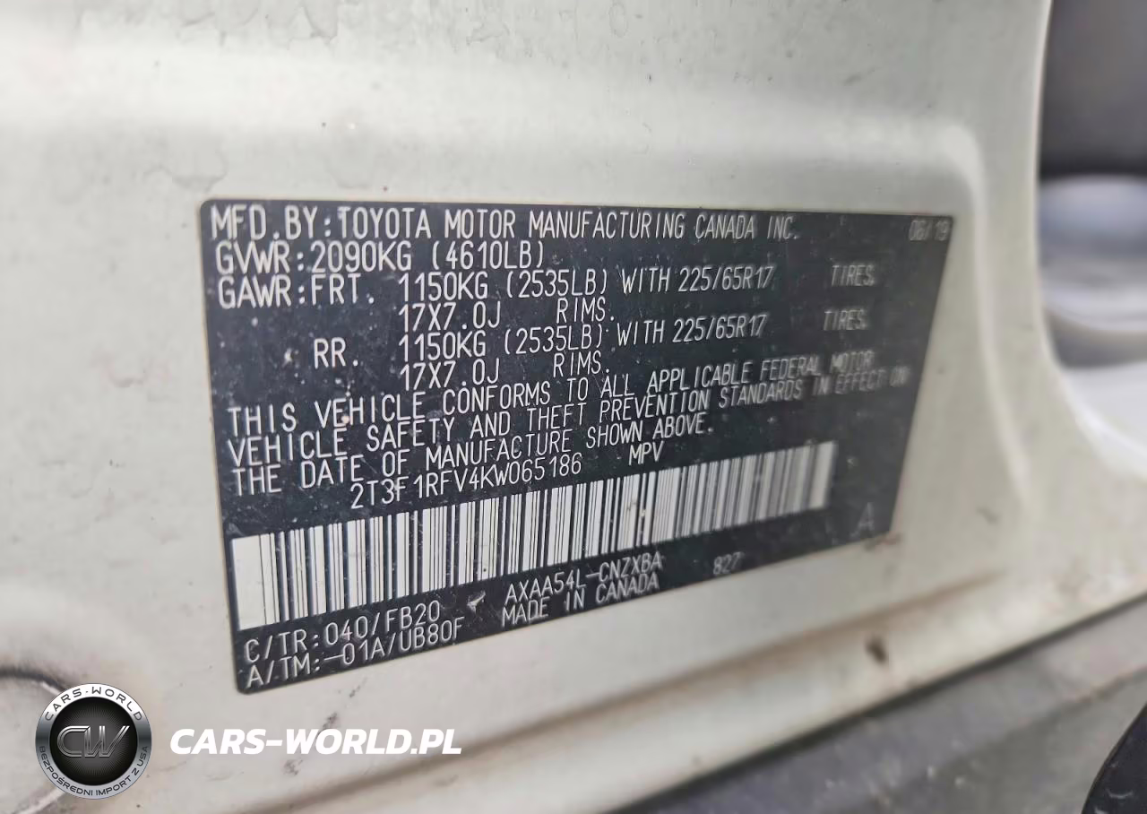 2019 Toyota Rav4 Le VIN:2T3F1RFV4KW065186 - 13