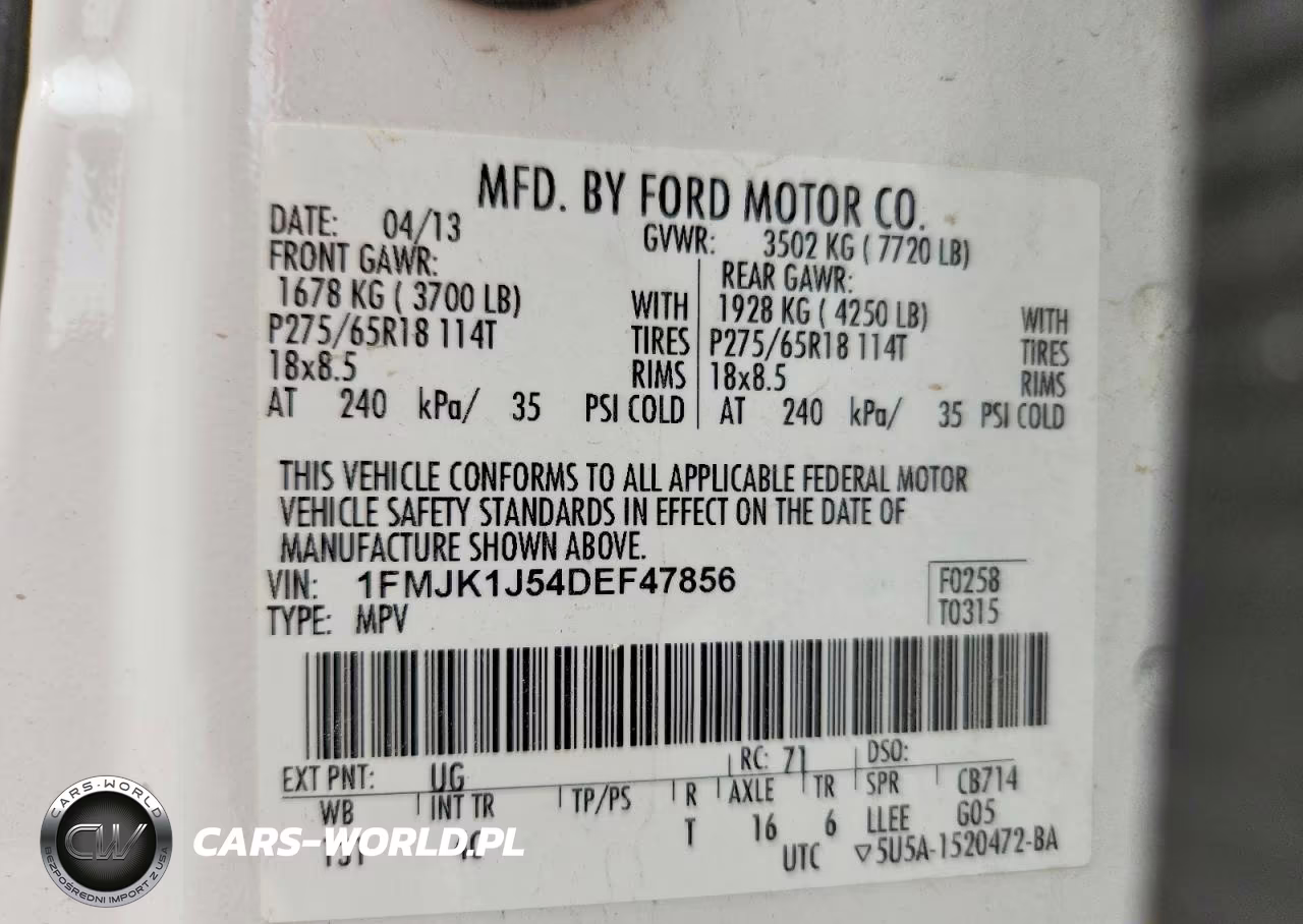 2013 Ford Expedition El Xlt VIN:1FMJK1J54DEF47856 - 13