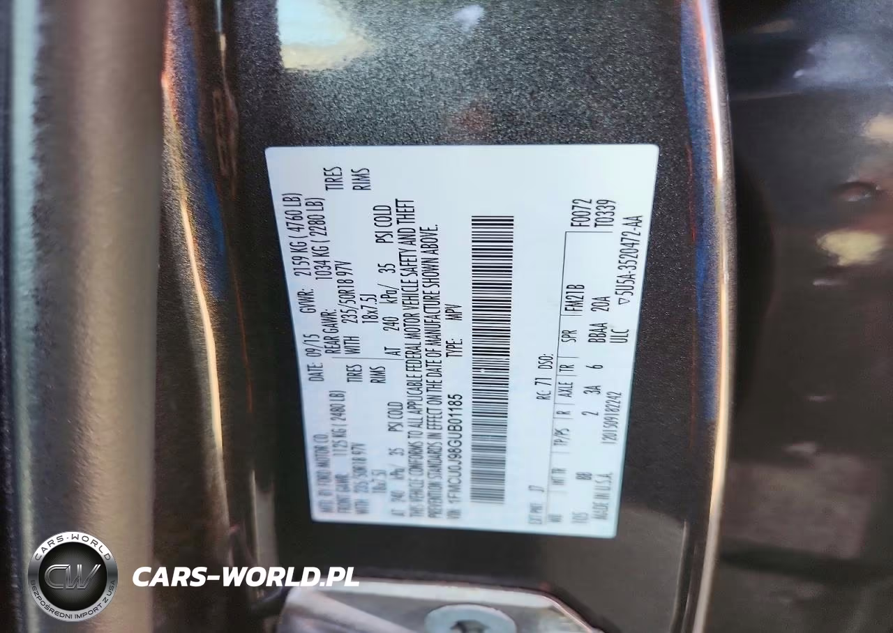2016 Ford Escape Titanium VIN:1FMCU0J98GUB01185 - 13