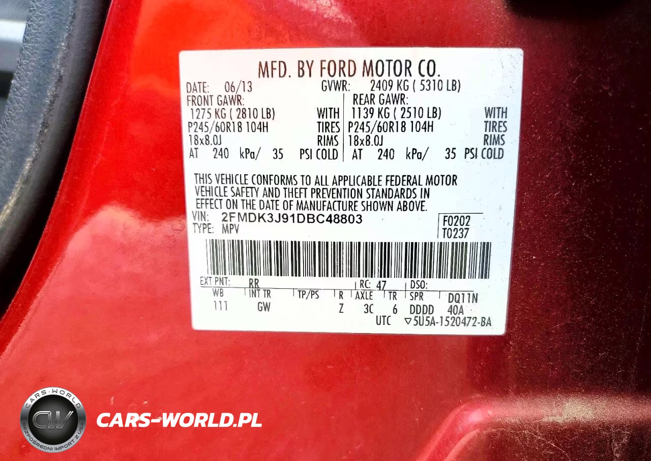 2013 Ford Edge Sel VIN:2FMDK3J91DBC48803 - 14